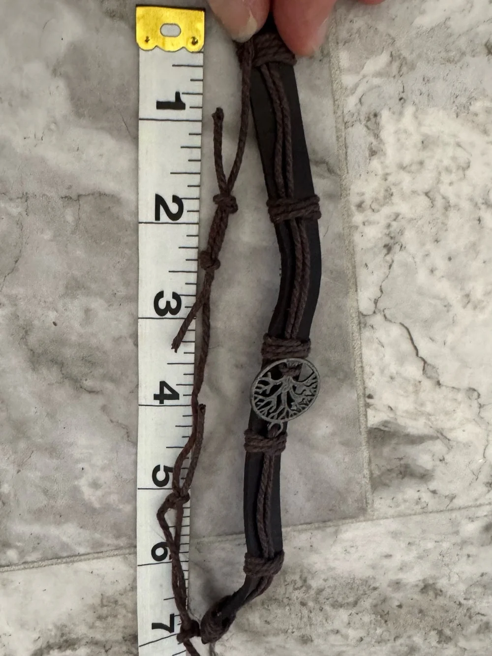 Tree of Life Brown Leather Cord Bracelet
